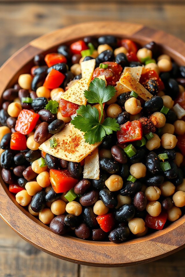 ensalada de frijoles mexicanos colorida