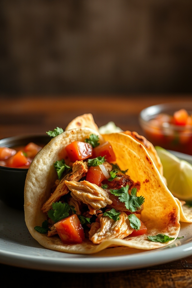deliciosos tacos de pollo mexicanos