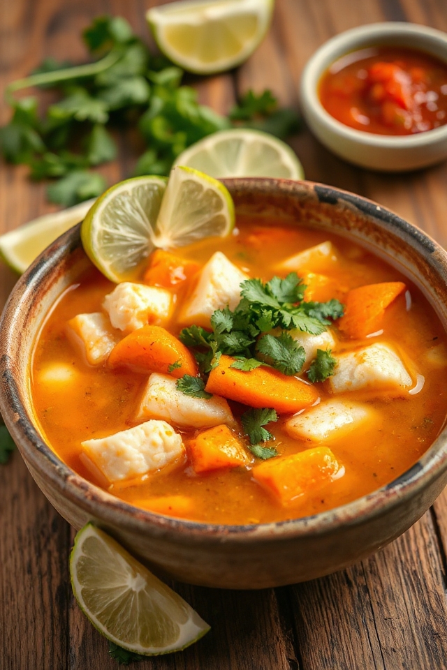 sopa de pescado mexicana deliciosa
