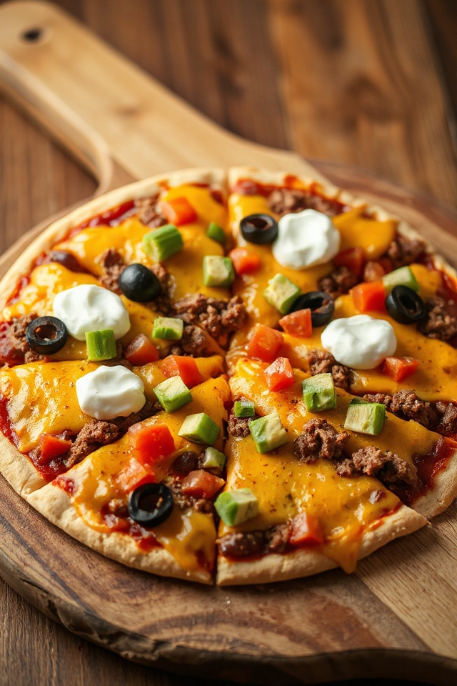 ensamblaje de deliciosa pizza mexicana