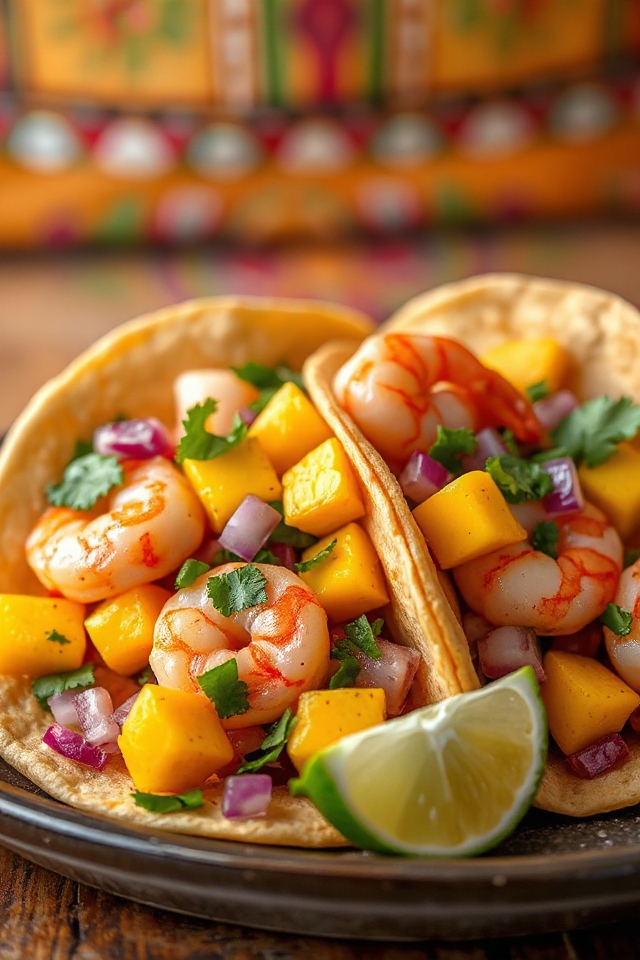 deliciosos tacos de camarones mexicanos