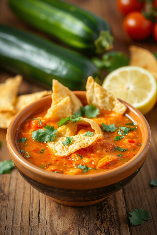 sopa de tortilla mexicana deliciosa