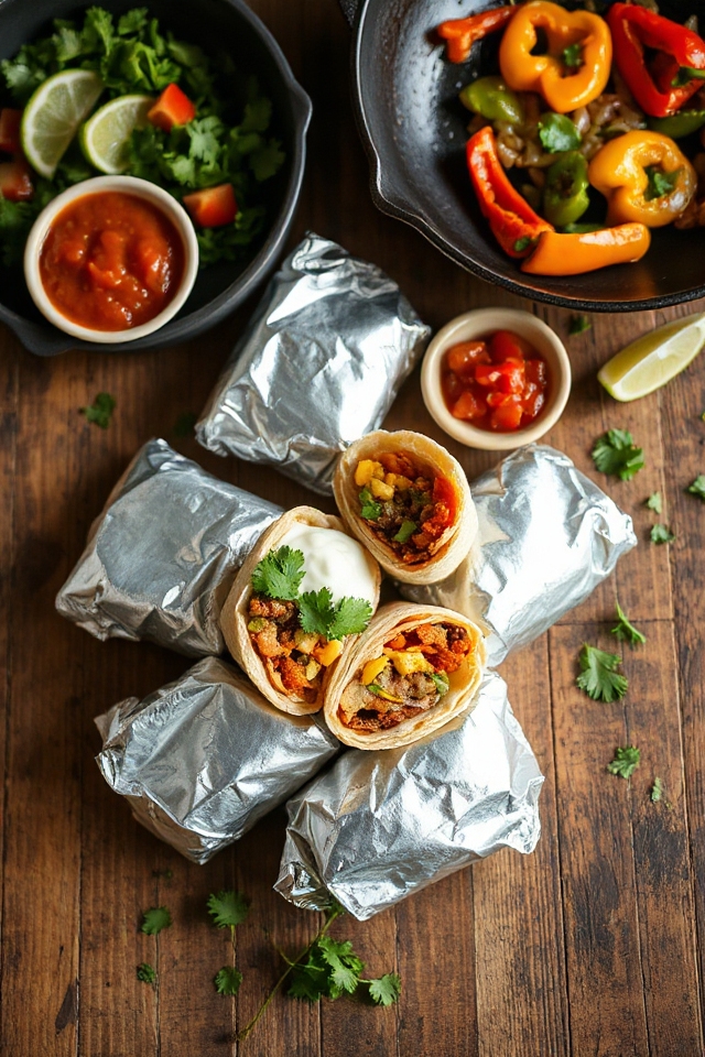 receta de burrito de desayuno mexicano