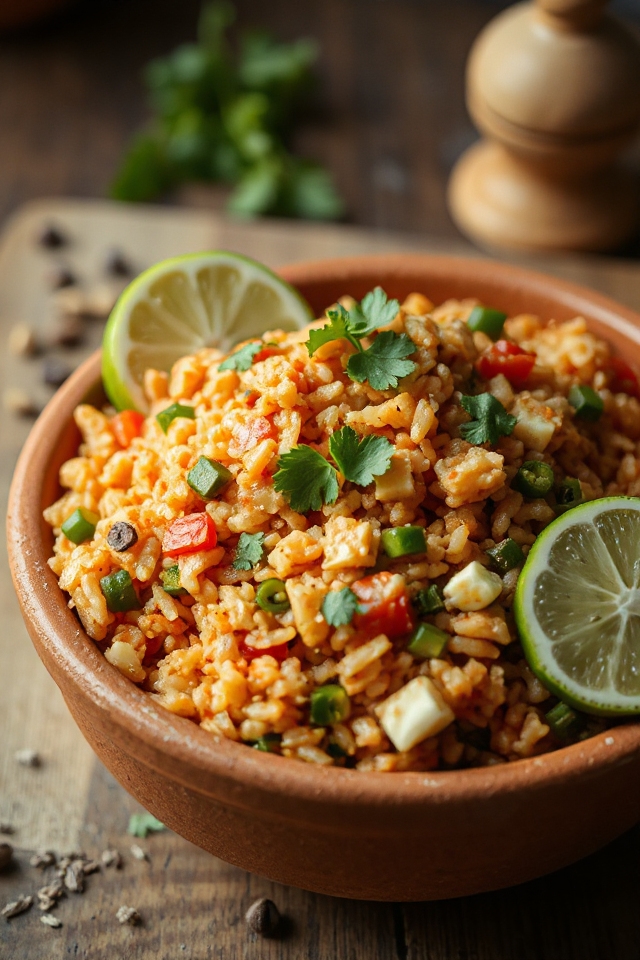 receta de arroz marrón mexicano