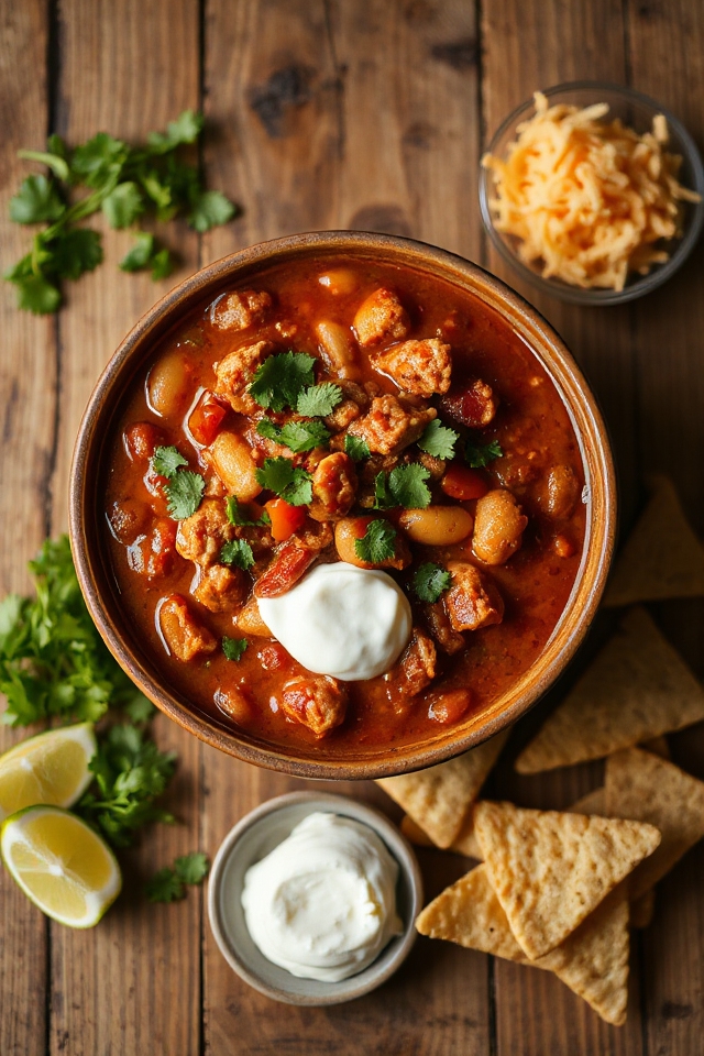 detalles de la receta de chile mexicano