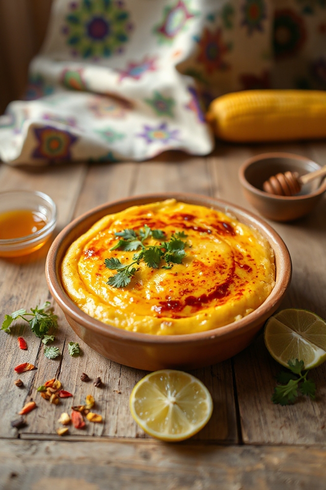 receta de pudín de maíz mexicano