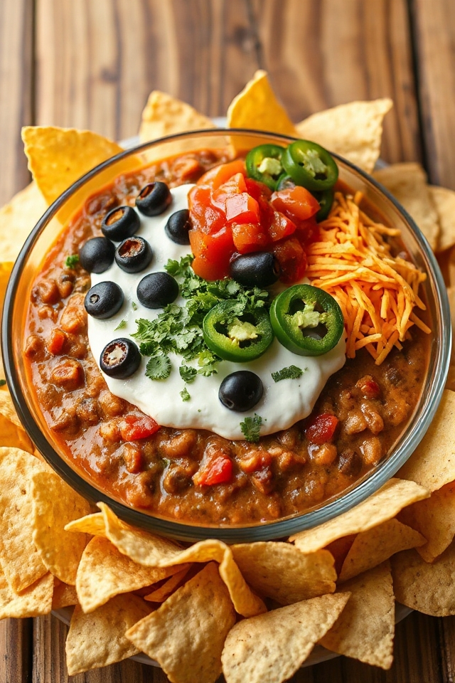receta de dip mexicano en capas