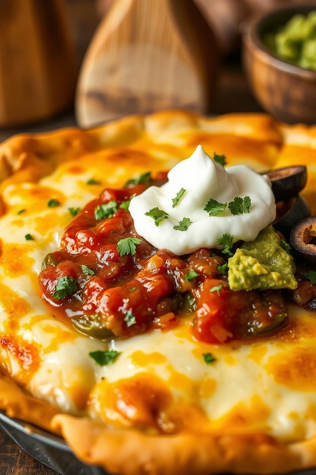pastel de carne mexicano en capas
