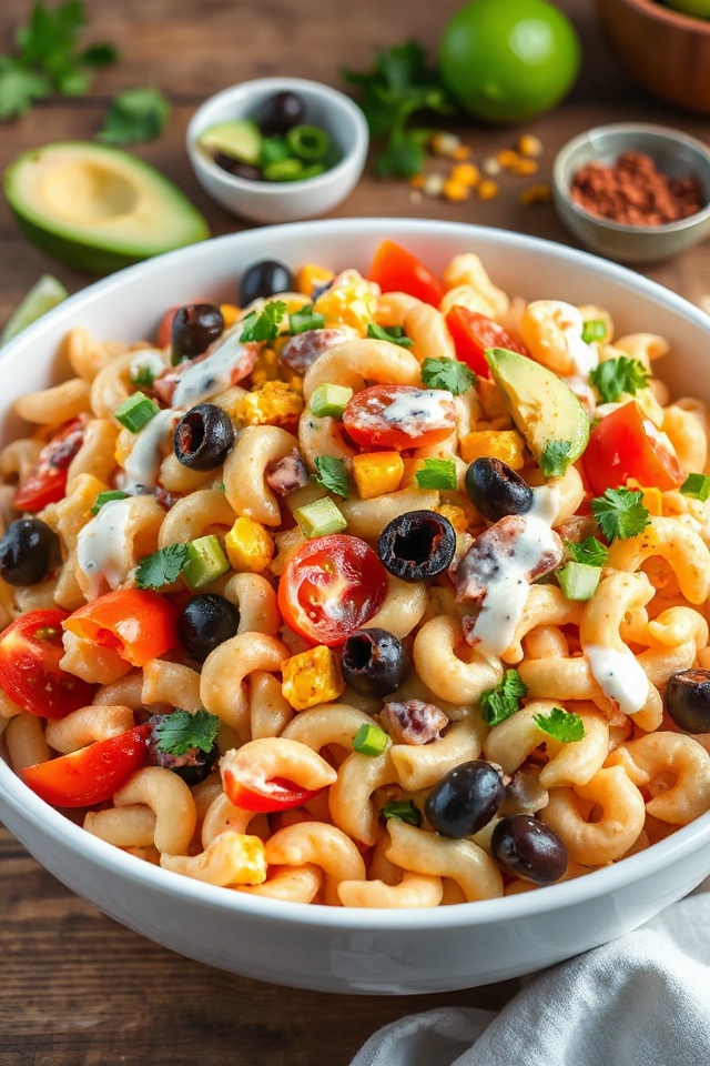 receta de ensalada de macarrones mexicana