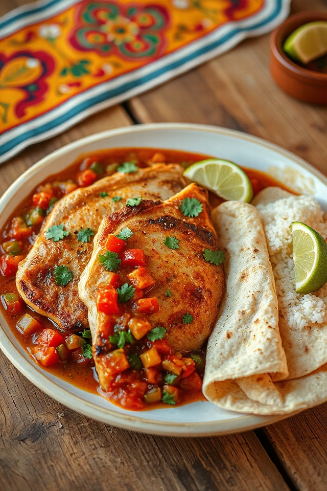 receta de chuleta de cerdo mexicana