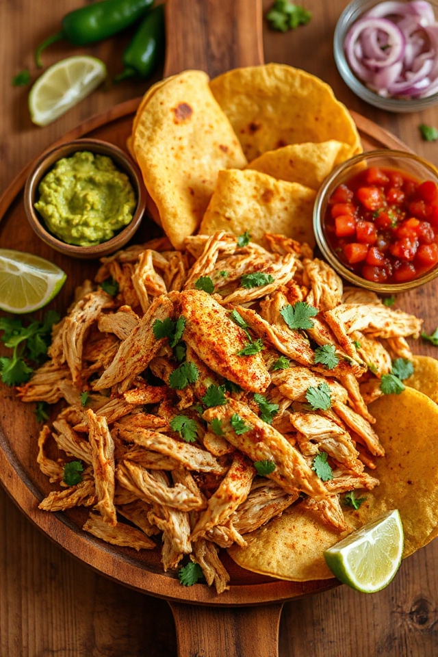 receta de pollo desmenuzado mexicano